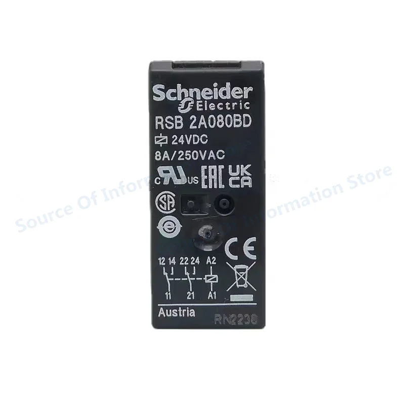

5Pcs Schneider interface Relay RSB2A080BD 24VDC 8Pin 8A