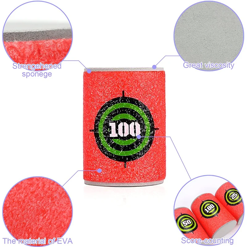 12PPCS EVA Foam Bullet Target Dart Toys for Nerf N-strike Blasters Fixed Elite Games Kids Training Supplies Toy