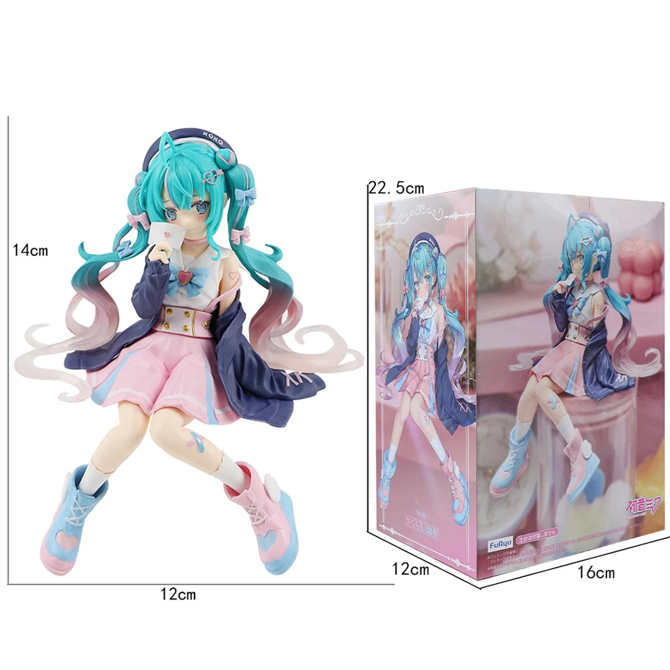 Acheter Statue de dessin animé Hatsune Miku rose Sakura Miku VerPVC, jouets modèles de haute qualité