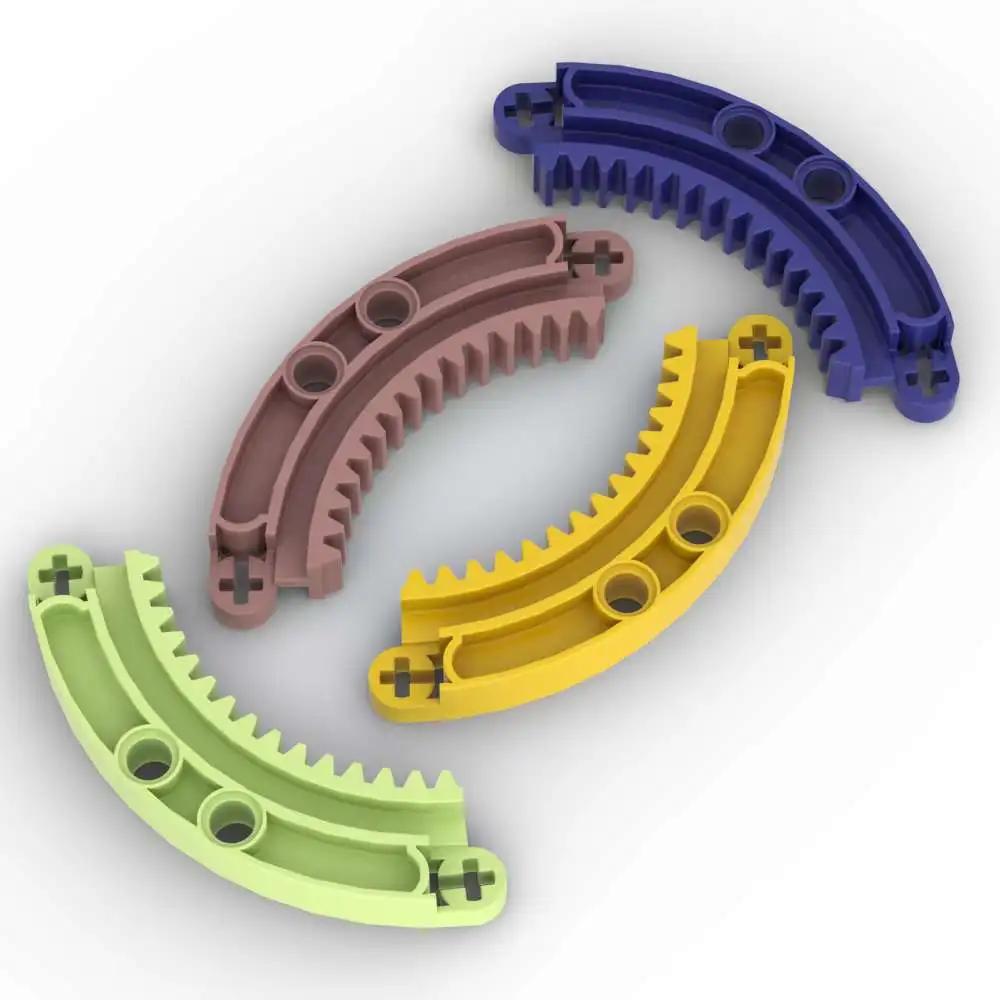 MOC 1PCS Replaceable 78442 6x6 Bricks Curved Gear Rack Building Block High-Tech Fascinating Toys Adults Kids Special Day Gift