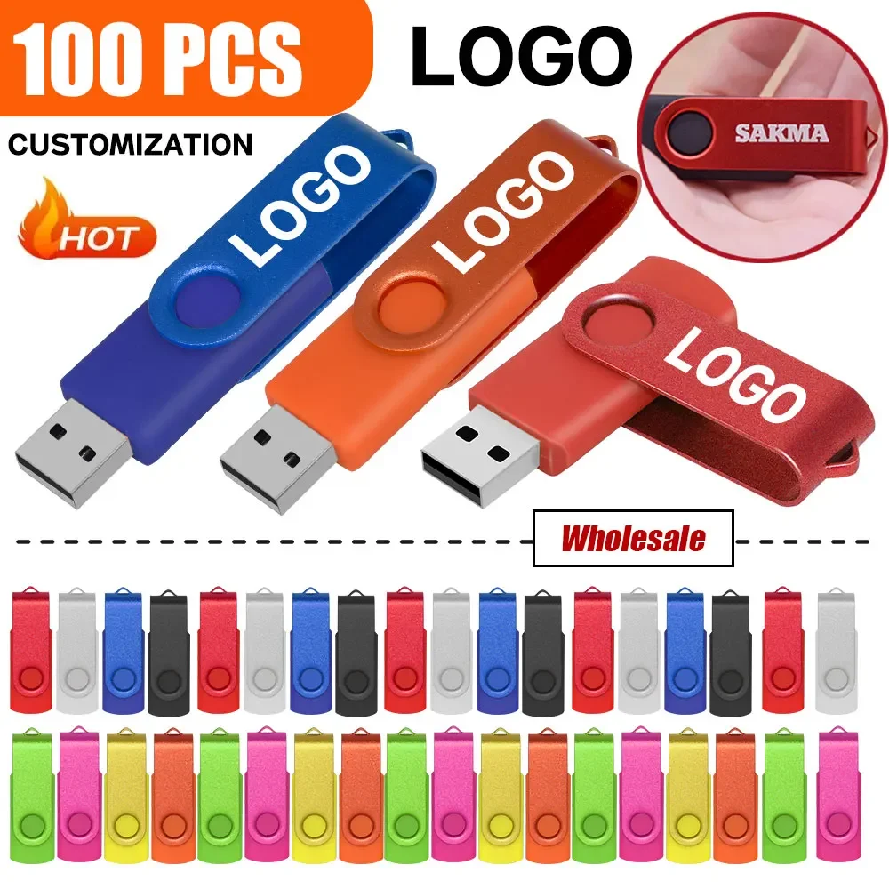 (Bezpłatne niestandardowe logo)USB2.0 flash drive bulk pen drive pendrive flash memory stick wodoodporna 64gb 128gb 32gb 16gb prezent 100