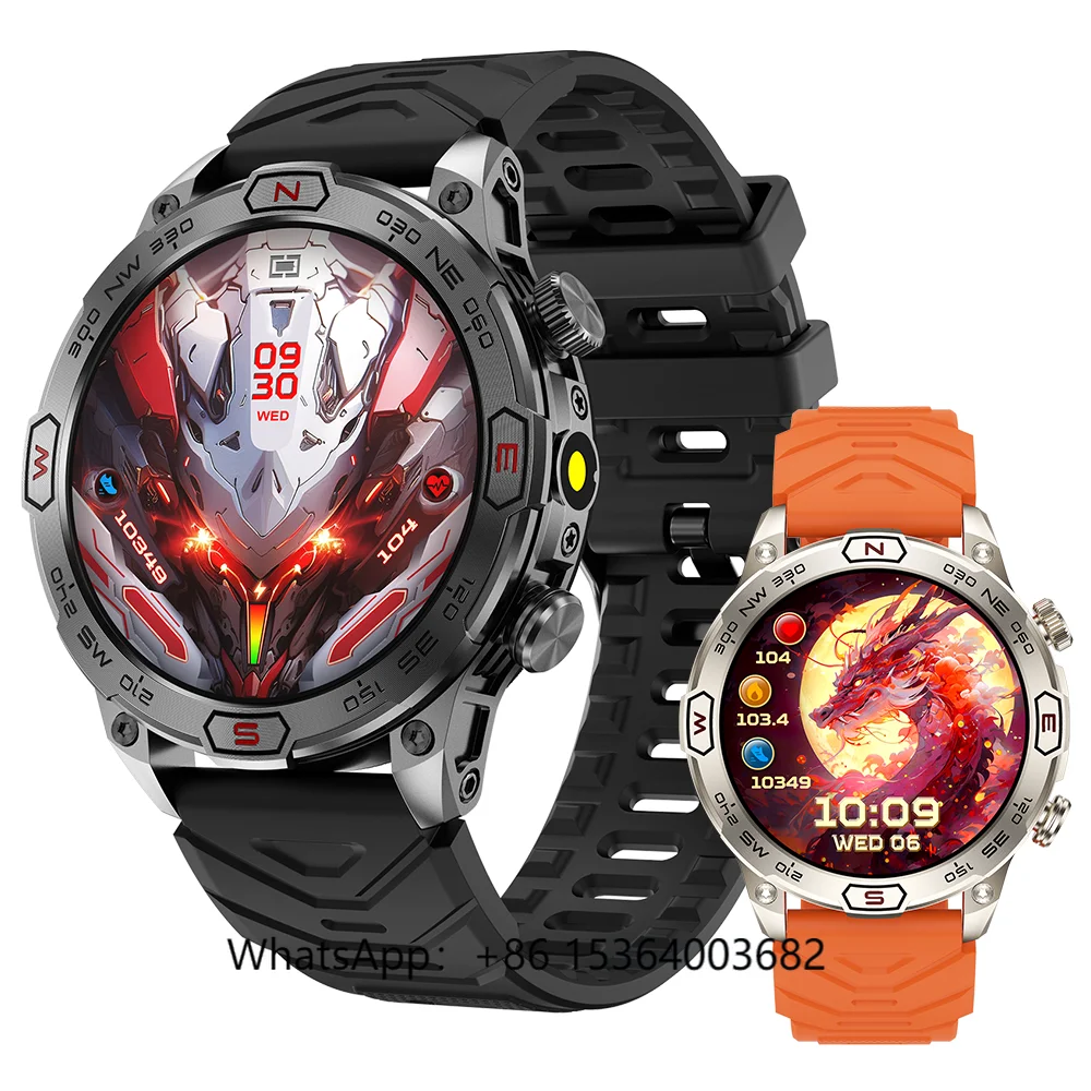 

TJXL-Unisex Waterproof KC86 Smartwatch Compass AI Voice Assistant Multi-Sport Mode Outdoor Rubber Band IP67 Standard Reasonable