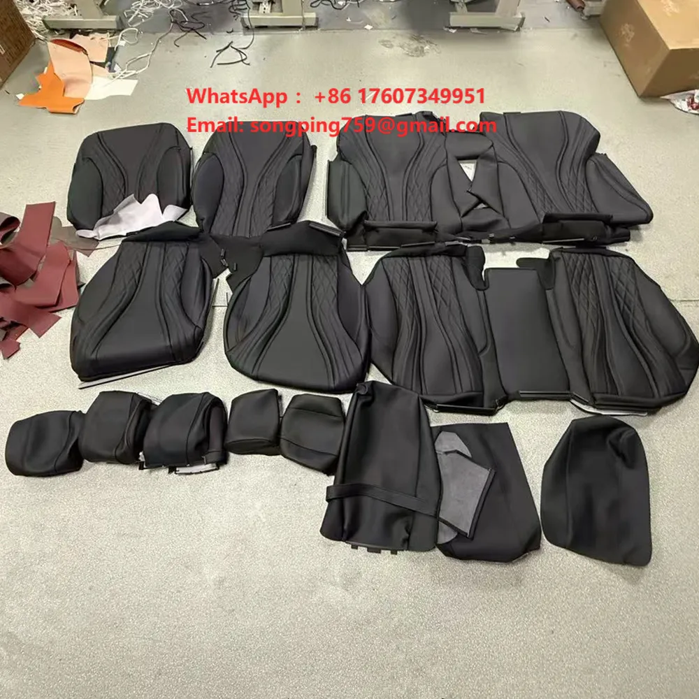 S Class Luxury Full Set Leather Seat Cover and Whole Car Interior Leather Wrapping for W221 W222 W223