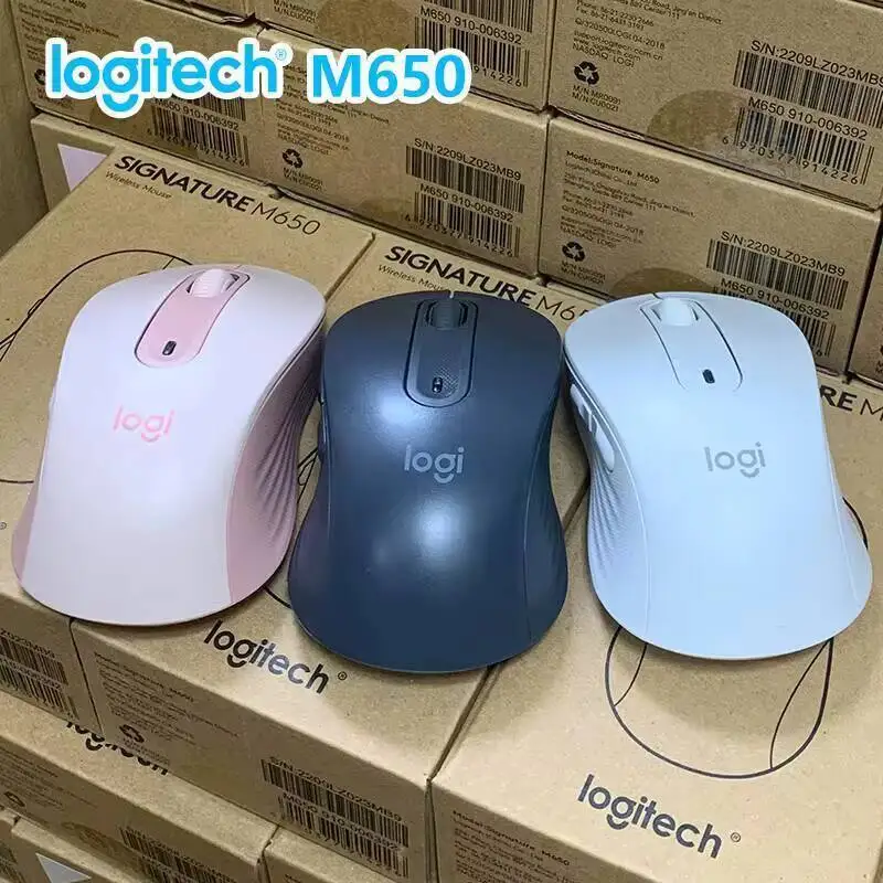 

Logitech M650/M650L Wireless Ergonomic Mouse - 90% Quieter Operation, 5 Custom Buttons, Advanced Optical Tracking, 10m Range