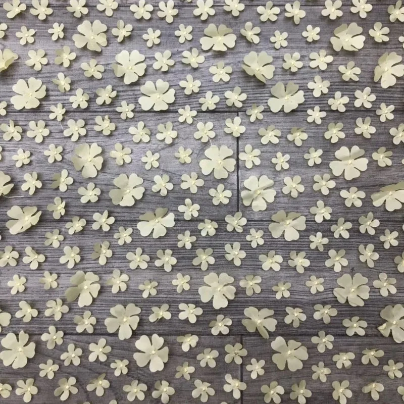 جديد عالي الجودة ثلاثي الأبعاد ليزر زهر البرقوق نسيج الدانتيل المطرز اليدوية ملابس الأطفال اكسسوارات الزفاف