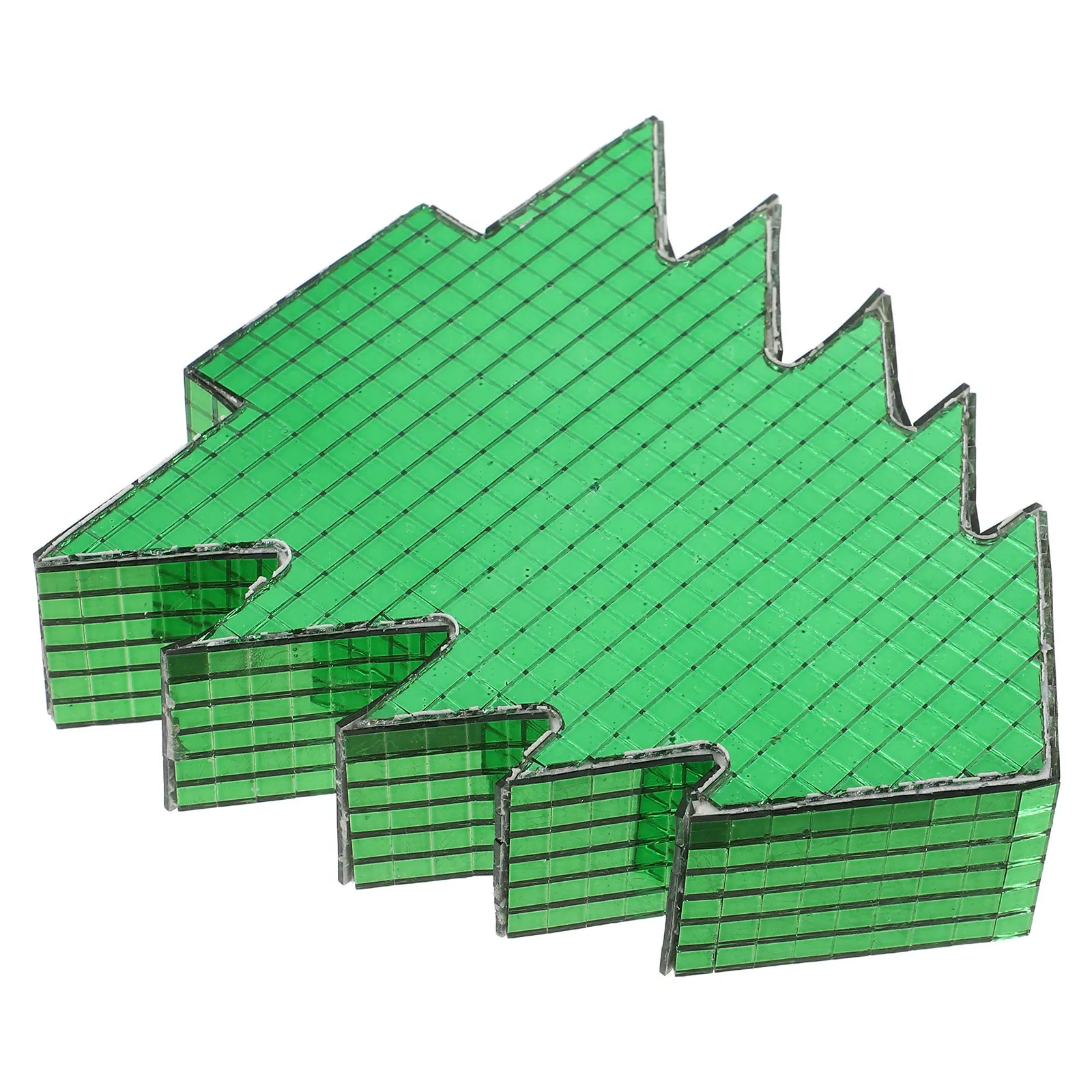 

Small Glass Christmas Tree Centerpiece Reflective for Table Mantel Shelf Office Desktop Holiday Winter Decor