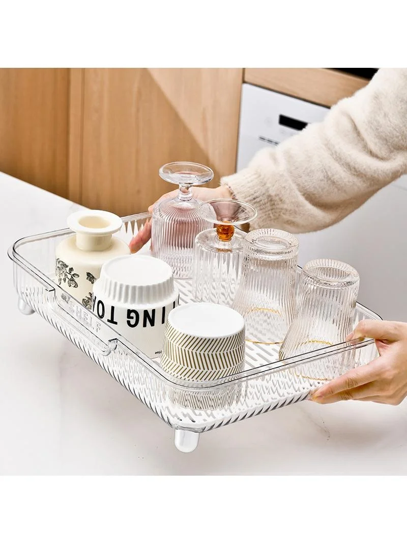 

2026 New Modern Luxury Tea Set Tray Rectangular Draining Small Water Cup Tea Cup Tray Plastic Material Home Personal Cleaning...
