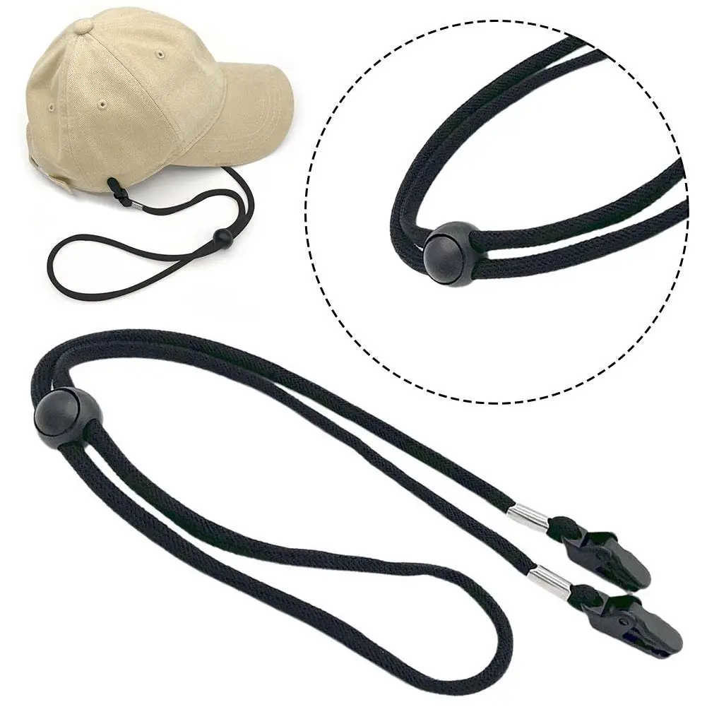 Hat Retainer Anti-lost Windproof Hat Strap Adjustable Hat Chin Cord Removable Hat Wind Rope Sun Hat Lanyard