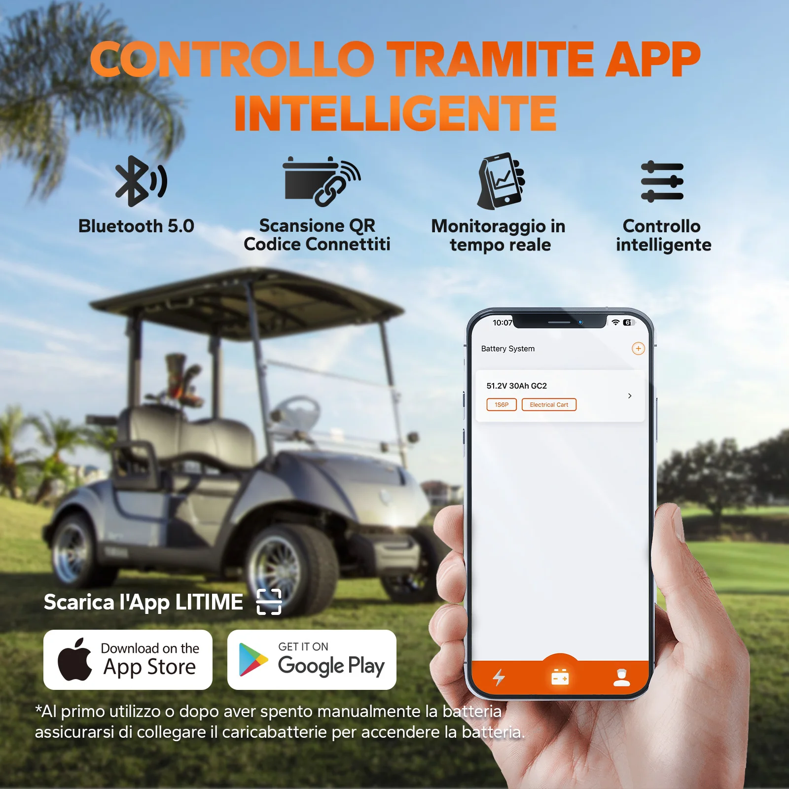 Us Stock 48 Volt 30ah Lifepo4 Golf Cart Battery Lithium Battery For GC2 Storage 48v Lithium Golf Cart Battery Kit