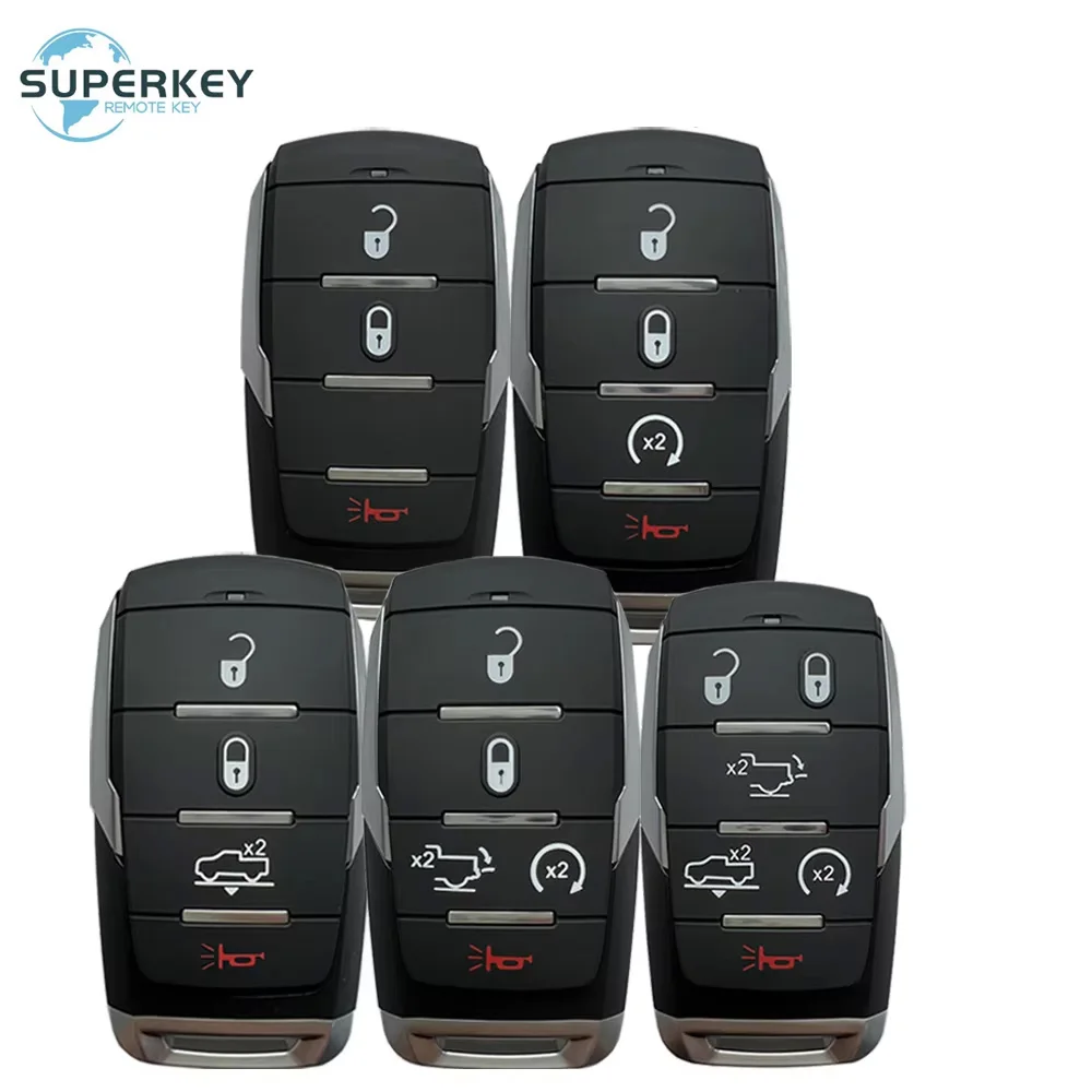 

For Dodge Ram 1500 Pickup 2019 2021 2020 2022 - 3/4/5/6 Buttons Smart Key Shell - Remote Car Key Case OHT-4882056