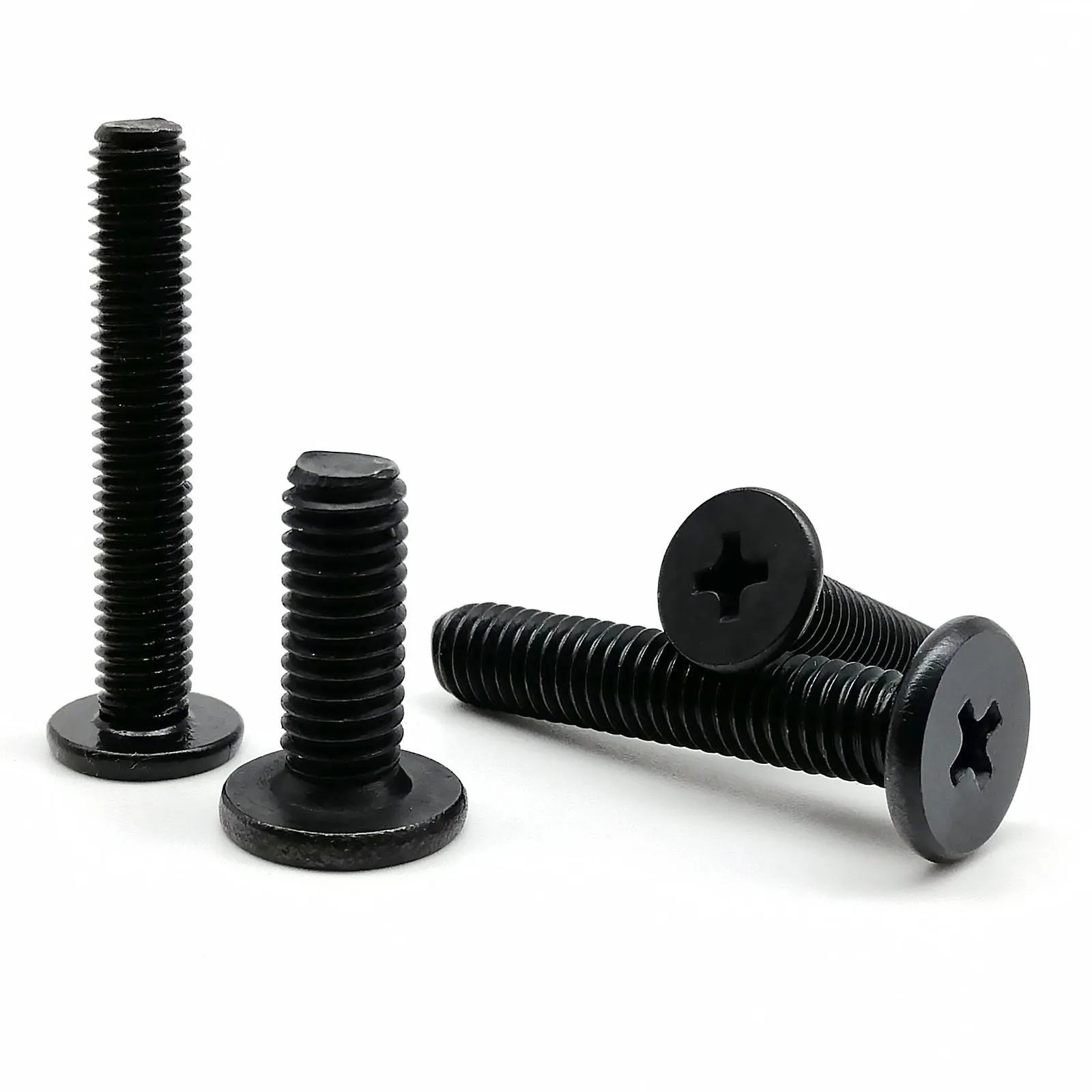 HZYUEGOU CM M1.6 M2 M2.5 M3 M4 M5 M6 Schwarze 304 A2 Edelstahl Kreuzschlitz-Phillips-Schraube mit ultradünnem, superflachem Waferkopf – Detail 6