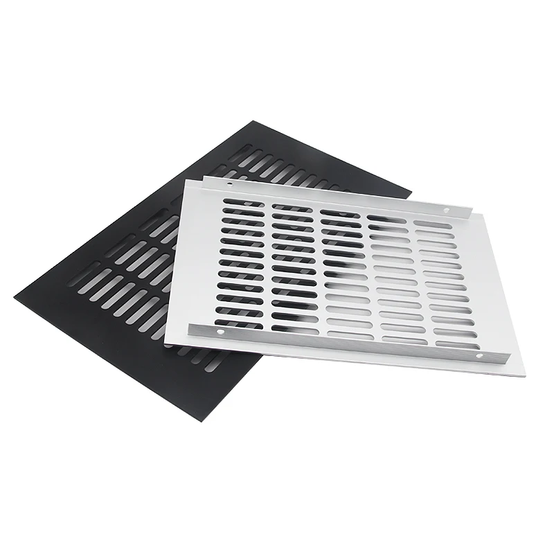 

Heavy Aluminum Gas Meter Vent Grille, Custom Size Rectangle Ventilation Panel for Built-in Cabinet Heat Dissipation BIack 1PCS