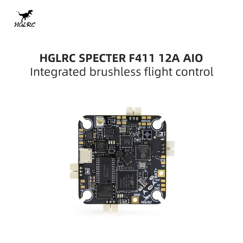 HGLRC SPECTER F411 12A AIO F411 Flight Controller 12A 4in1 ESC 400mW UART ELRS 2.4G 2-4S