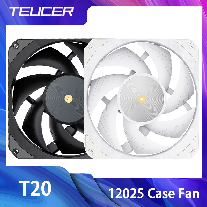 TEUCER T20 12025 Computer Case Fan 120mm 4PIN PWM CPU Cooler Silent Fan 2500RPM PC Fan