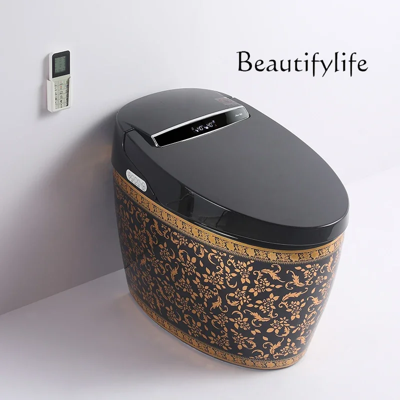 European style personalized creative black egg-shaped toilet without water pressure limit deodorant automatic intelligent