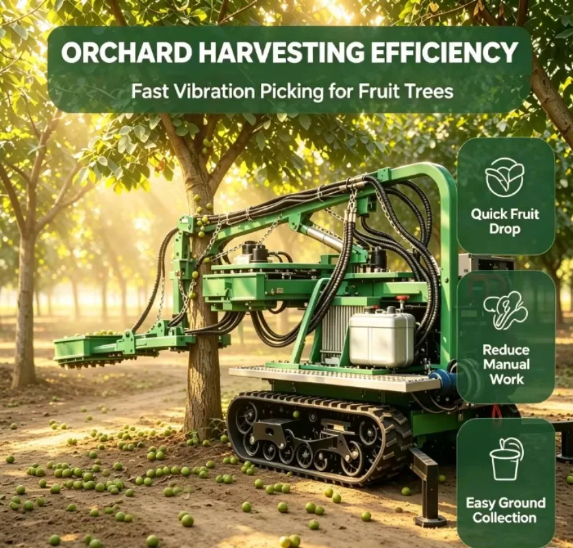 Self Propelled Trunk Shaker Olive Walnut Fruit Harvester Orchard Vibrating Picker Machine Farm Sale Factory Direct Accept Custom