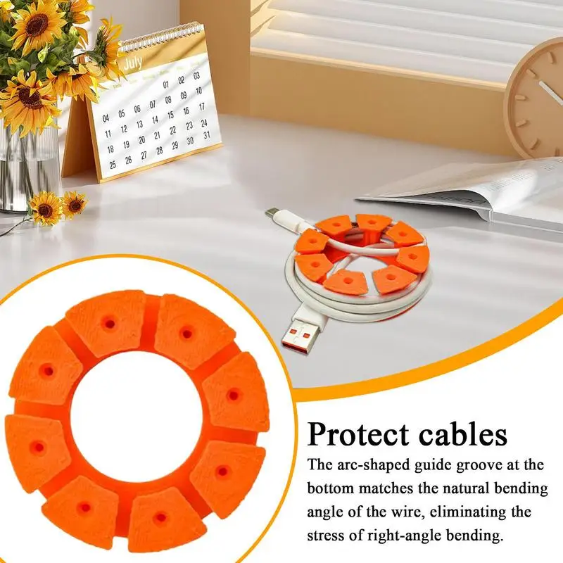 

Cable Management Charging Cord Organizer Portable Wire Winding Holder Keeper Organization For Cabinet Bedside Table Kitchen Desk