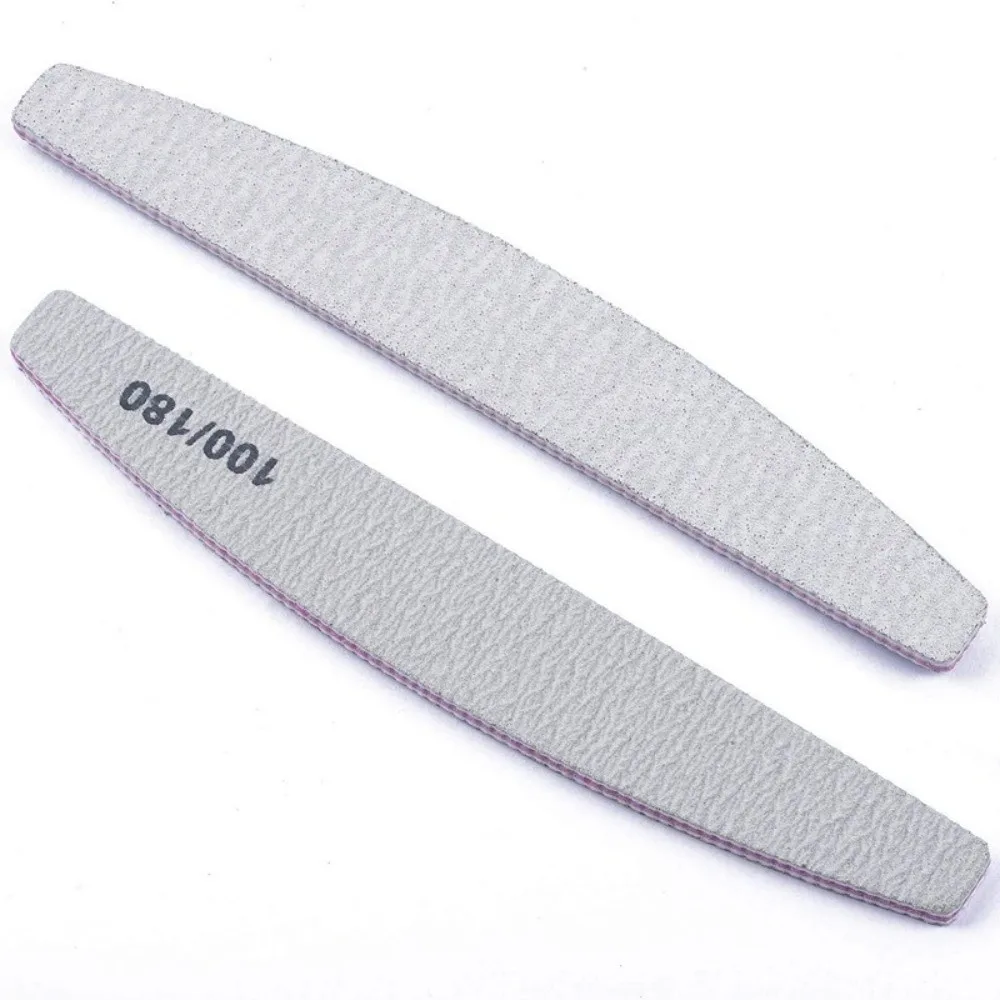 

Durable 100/180 Grit Sandpaper Nail File Double Sided Grey Color Nail Art Files Multi-Grit Nail Care Tools Manicure Salon
