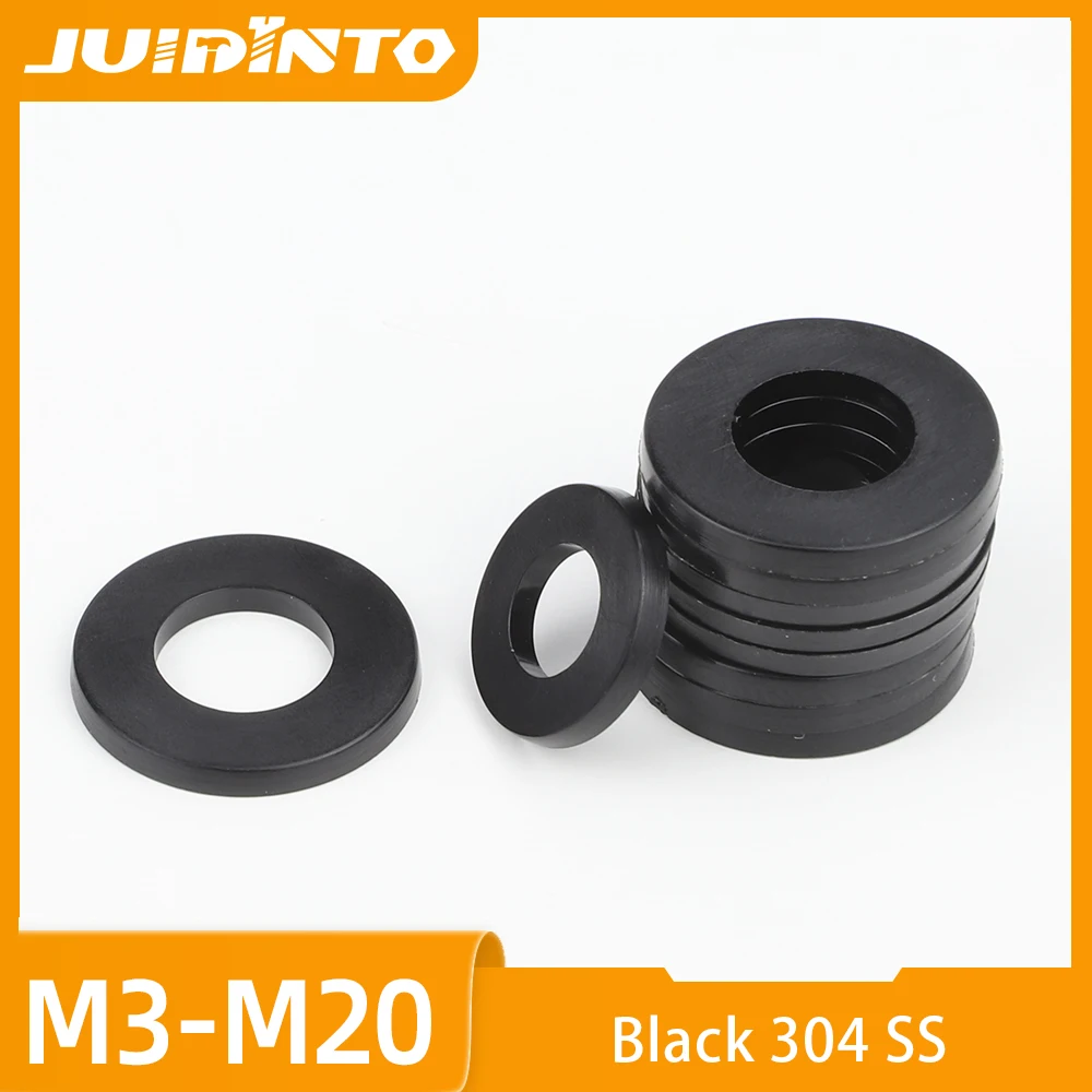 Black Nylon Flat Washer Plane Spacer M2 M2.5 M3 M4 M5 M6 M8 M10 M12 M16 Plastic Insulation Plain Gasket for Screw