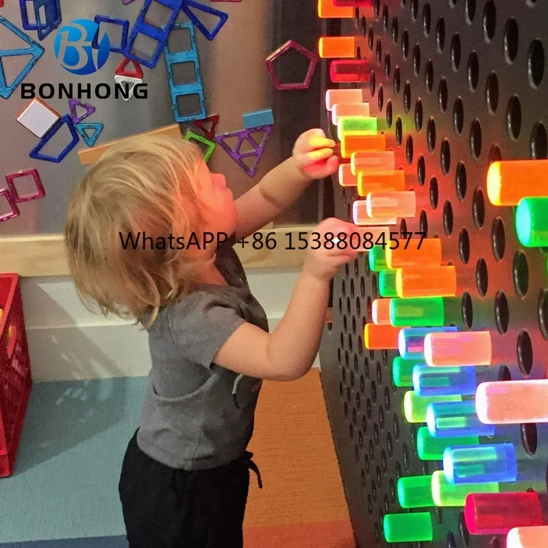 

Игровая стена Bonhong с индивидуальной настройкой, высококачественные светящиеся пиксельные элементы, яркая развивающая игра для детей