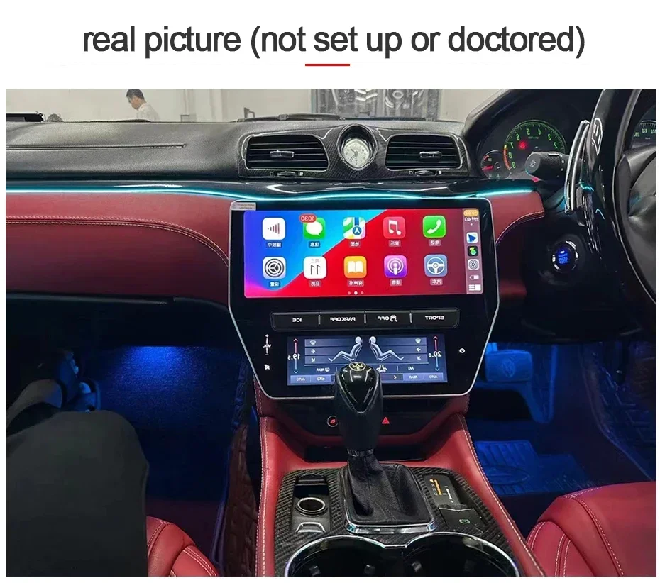 22 بوصة لمازيراتي كواتروبورتي 2007 ~ 2015 اللاسلكية CarPlay أندرويد راديو السيارة السيارات مشغل وسائط متعددة لتحديد المواقع والملاحة #4