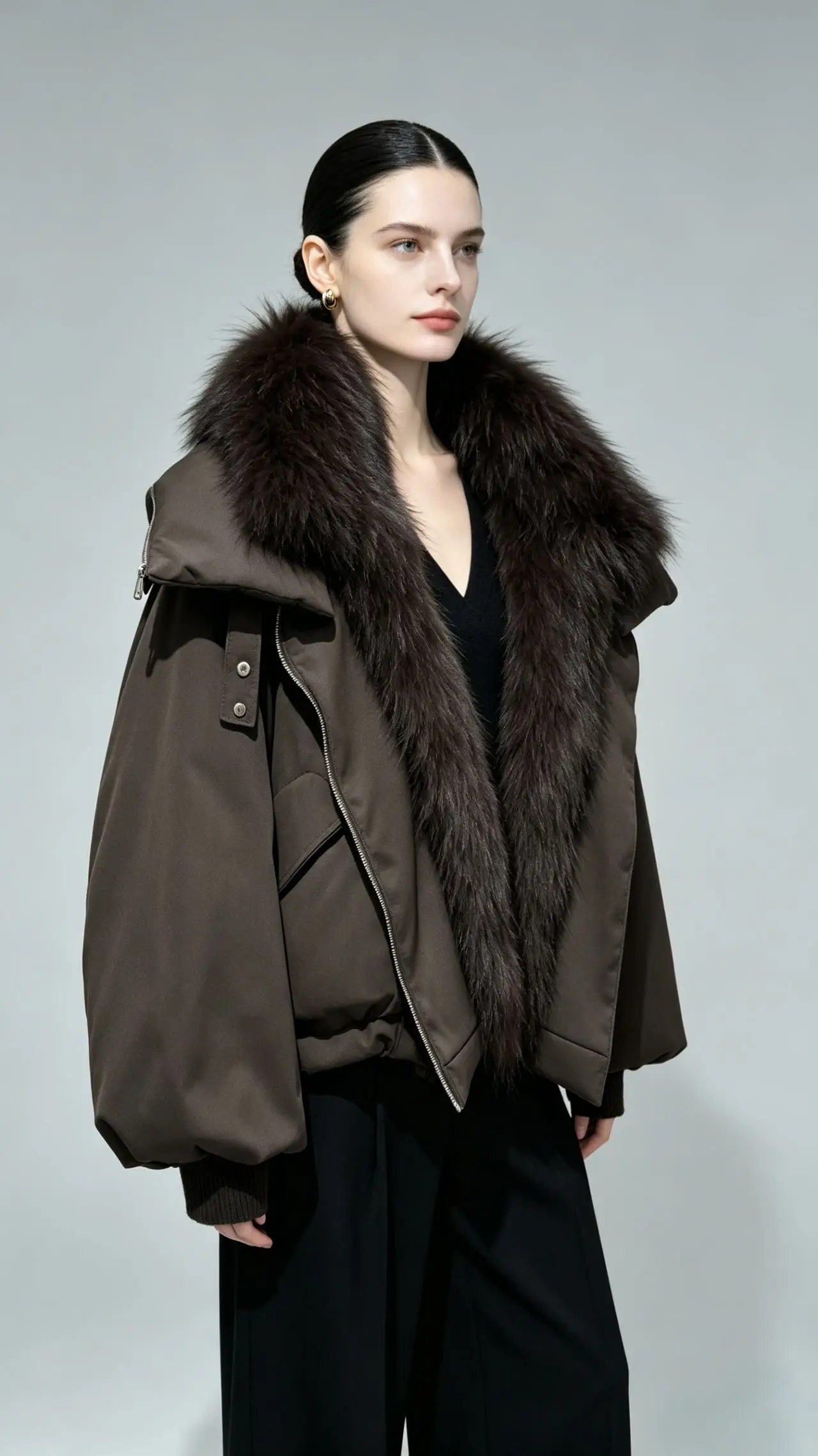 Lagabogy 2026 New Winter Jacket Women Large Real Fox Fur Collar Puffer Jacket Loose Warm Parkas Female 90% White Duck Down Coats