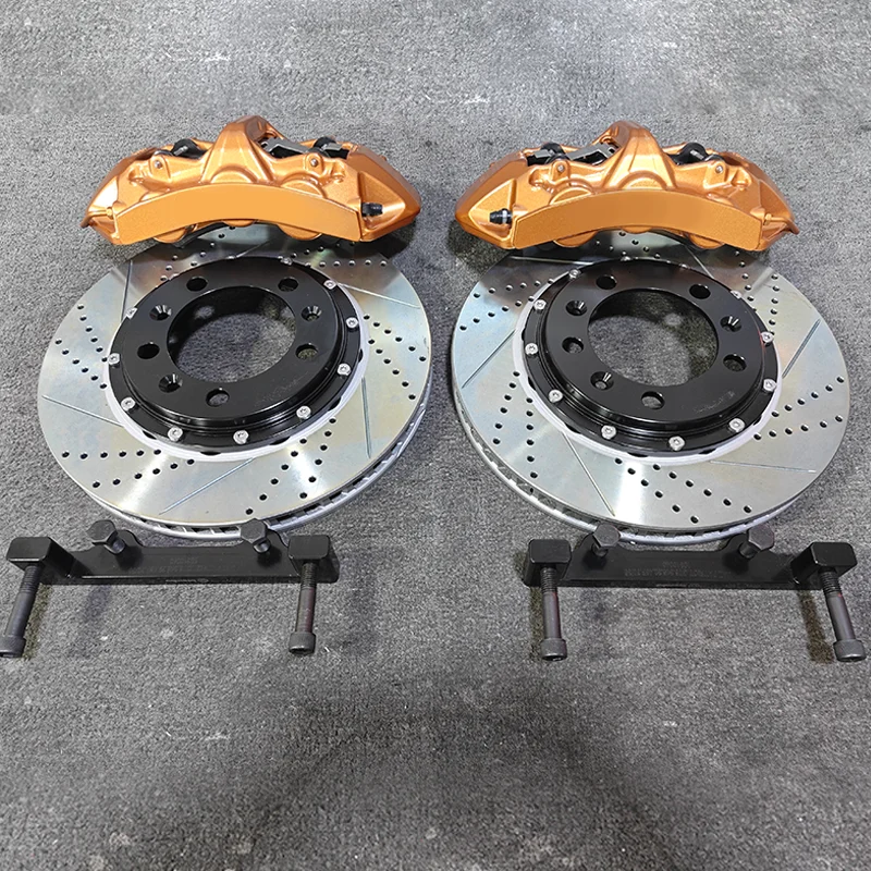 GT6 Car Brake System Big 6 Pot Brake Calipers Kit Ceramic Brake Pads for E46 E92 G30 G20 F11 A4 A5 A6 Q5 S3 S4 B8 C7 5