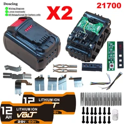 Doscing 15*21700 For Dewalt FlexVolt 120V 60V 20V Battery Case PCB BMS DIY Batter Tools Power Drill Battery DCB606 DCB612 DCB609
