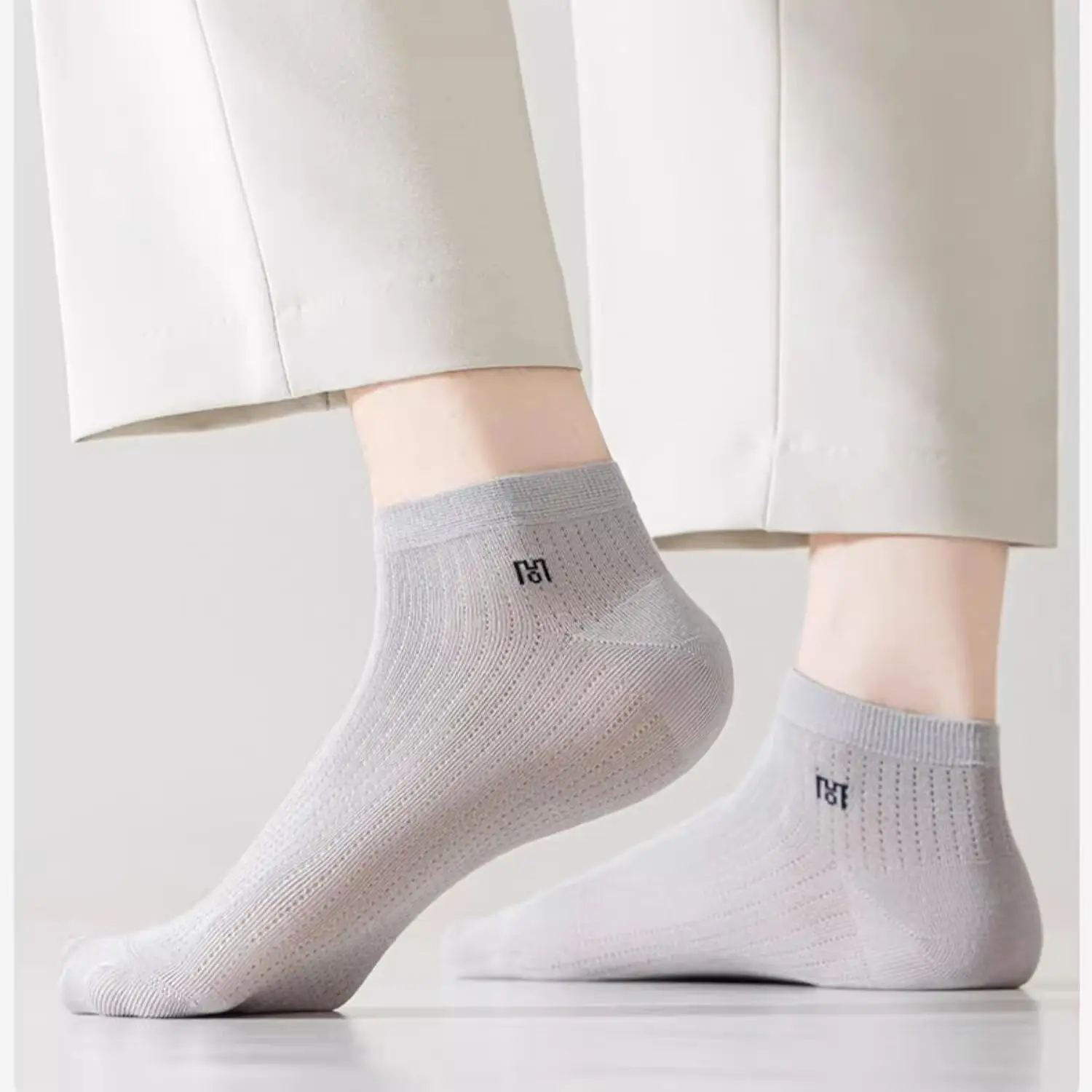 Men's Modal Socks: Summer Antibacterial, Odor-Resistant, Cooling, Athletic Mesh Lightweight Short Socks 5pcs