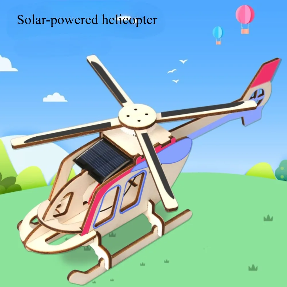 

Mini solar Airplane Helicopter DIY Models& Building Toy Science &Education Model Toy For Children Gift Toy
