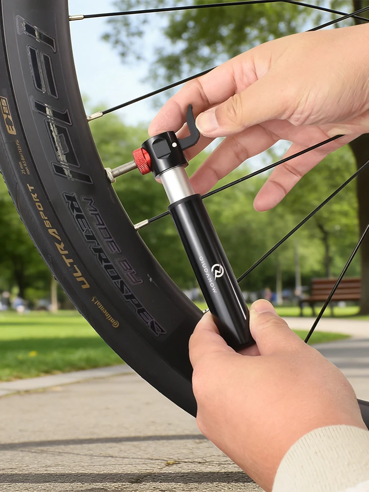 AliExpress QIUDANOW Portable Mini Bicycle Pump Cycling Hand Air Pump Ball Tire Inflator Schrader Presta Clik Valve MTB Road Bike Accessories