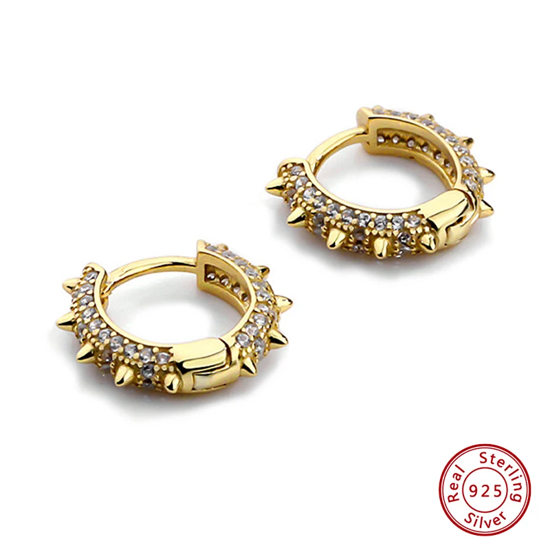 

925 Sterling Silver Earrings Original Certificate Zircon Rivet Stud Earrings For Women Free Shipping Jewelry