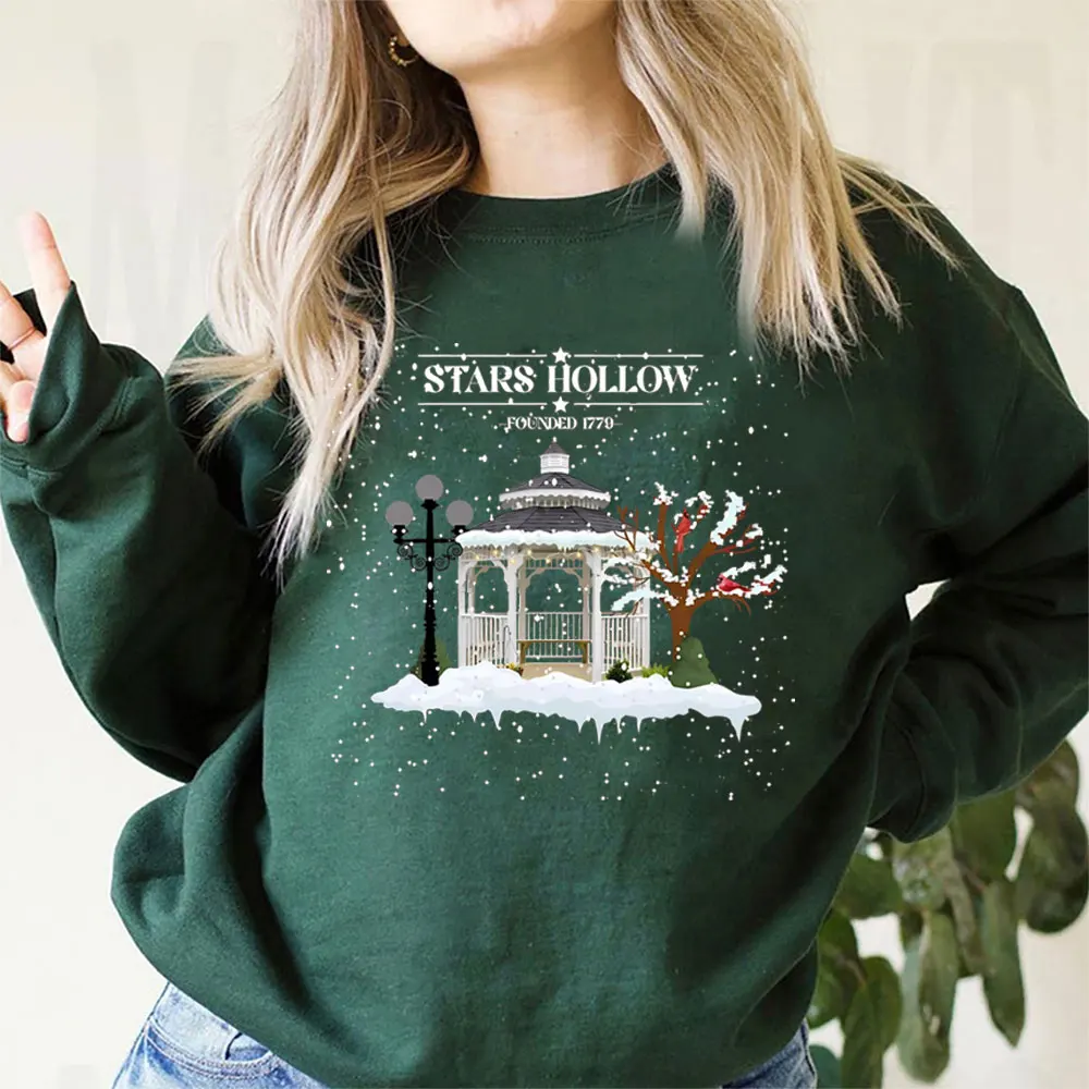 Stars Hollow Bluza Gilmore Girl I Smell Snow Shirt Gilmore Girls and Coffee Christmas Hoodie Lorelai Modna bluza świąteczna