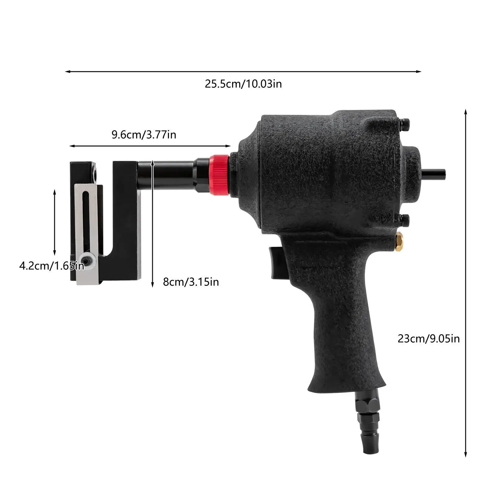 8 มม./0.31 นิ้วเครื่องเจาะรูแบบใช้ลมด้วยตนเองเครื่องมือเจาะรูโลหะอากาศโลหะแผ่นอุตสาหกรรม