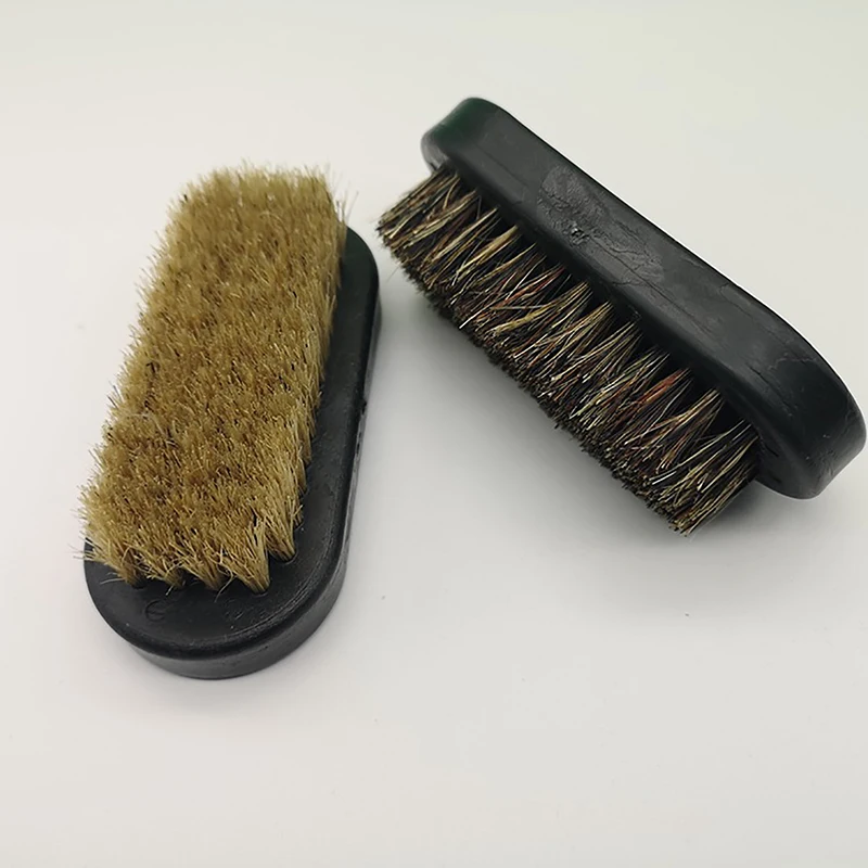 1Pcs Shoes Brush Cleaner Shine Shoe Pig Bristles Brush Plastic Handle Household Cleaning Tools Shoes Cleaning Brushes