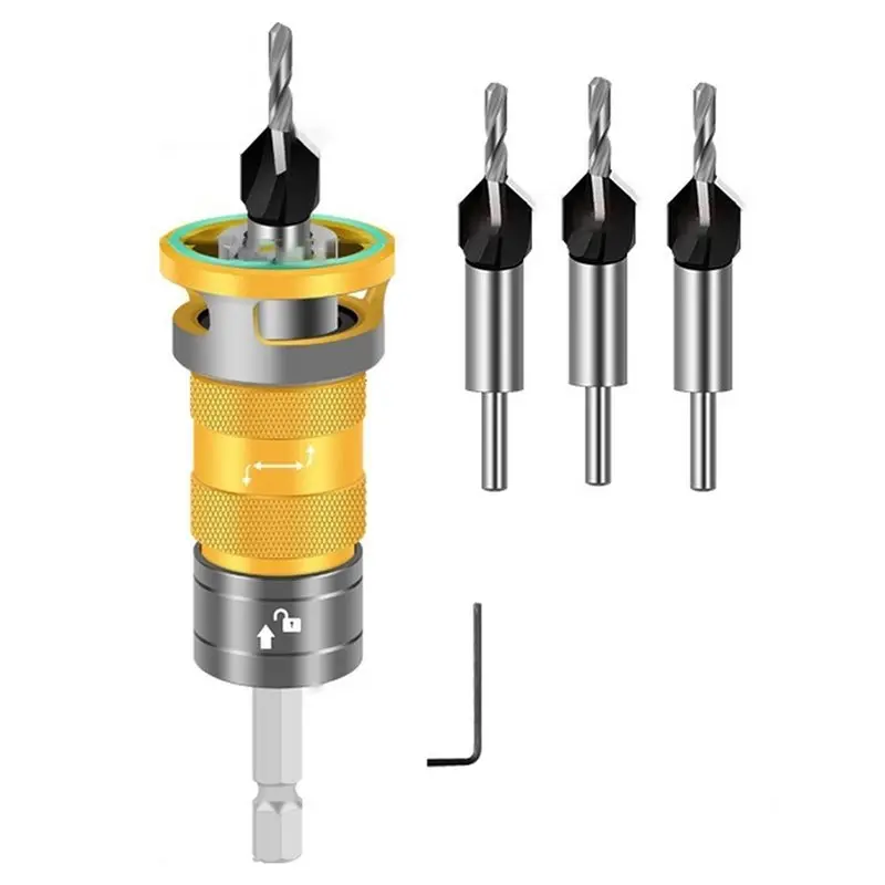 AWAH Wood Metal Plastic Drill Depth Stop Drill Bit For Wood Plastic Adjustable Drill