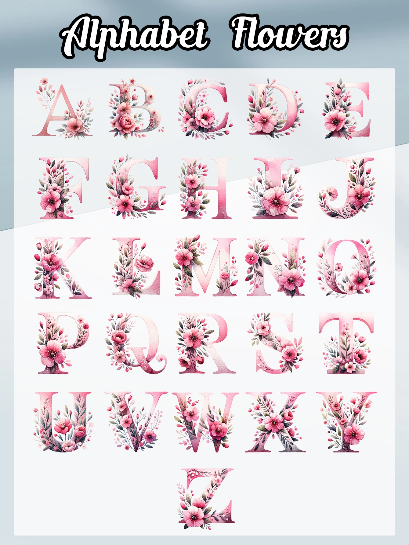 Picture 5: Custom Alphabet Flowers Journal,Personalized Name Notebook,Customizable Notebooks For School,Notebooks For Work,Birthday Gifts