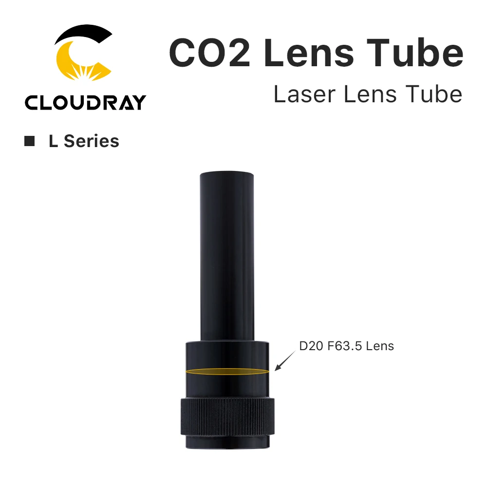 Cloudray-Tubo de lente CO2 O.D.24mm 25mm para D20 F50.8/63,5/101,6mm, lente CO2, máquina de grabado y corte láser, accesorios de cabeza