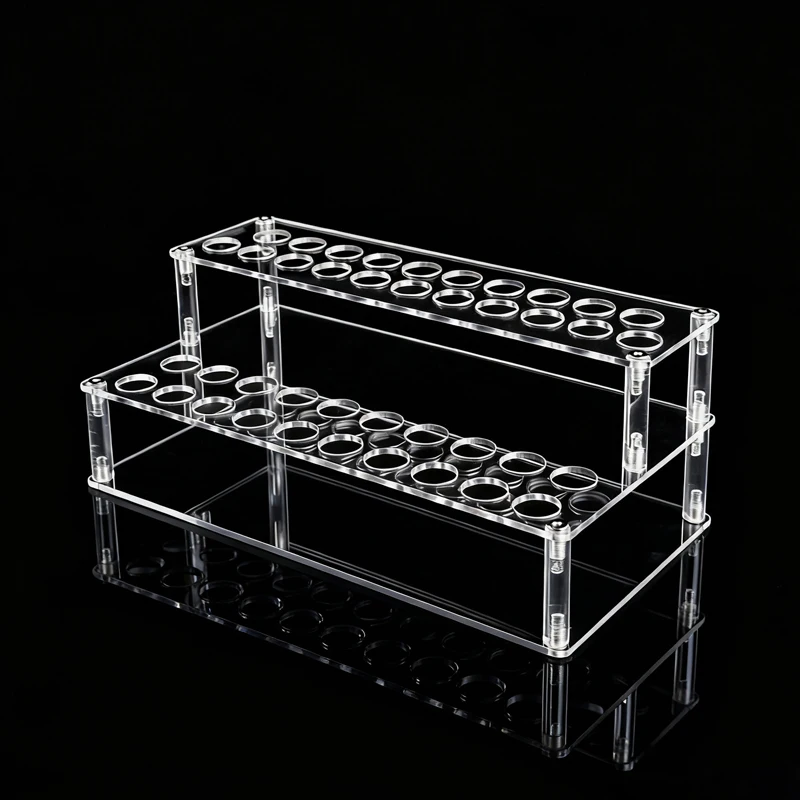 41 Löcher Klar Acryl Make-Up Pinsel Halter Schreibtisch Kosmetik Organizer Lippenstift Lagerung Box Eyeliner Mascara Display-ständer Rack
