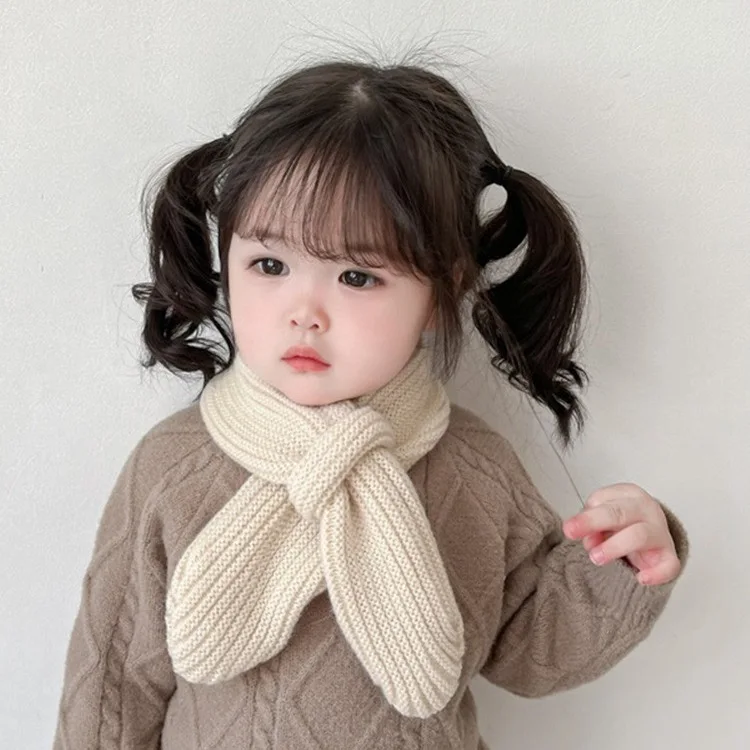 Koreanische Art Süßigkeiten Farbe Baby Winter Schal Herbst Winter warme Schals Kleinkind Junge Mädchen Wolle Stricks chals für Kinder warmen Schal