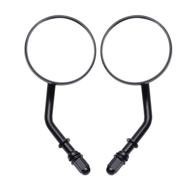 2Pcs Black Round Motorcycle Rearview Side Mirrors For Harley Sportster Bobber Chopper Motorcycle Mirrors