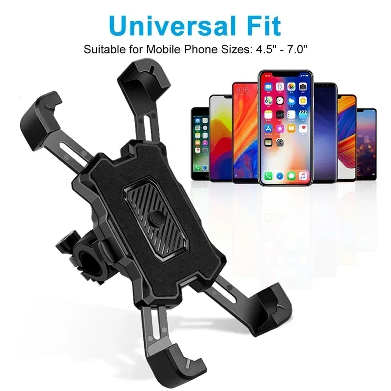 Phone Holder for iPhone Xiaomi Riding MTB Bike Moto Motorcycle Stand Bracket Non-slip Cycling 360° Rotatable Electric Bicycle