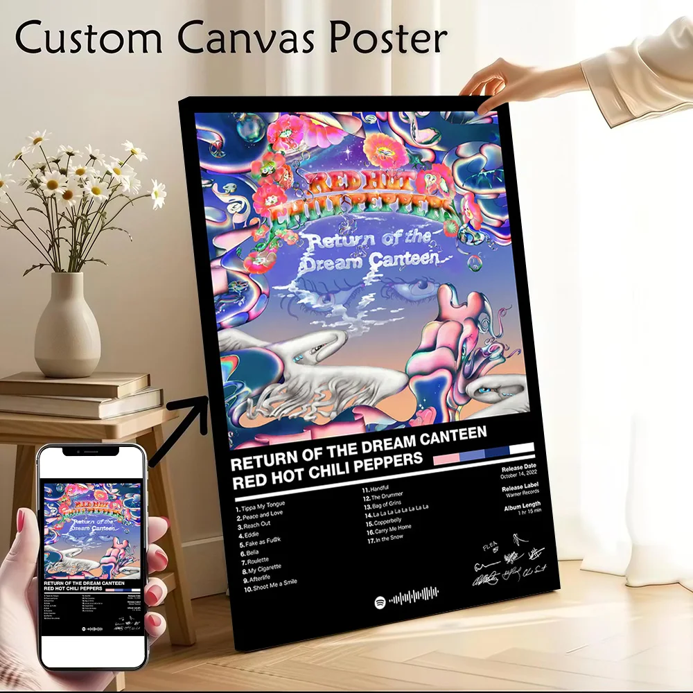 Red Hot Chili Peppers - Return of the Dream Poster Canvas Wall Art Personalized Print Modern Painting Perfect Gift for Wand Deko