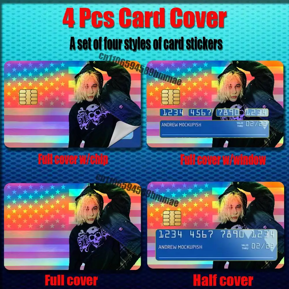 ID Access Card Cover Skin Rainbow Color Laser For N-Nettspend Stickers Film Early Life Crisis Credit Bank Sticker