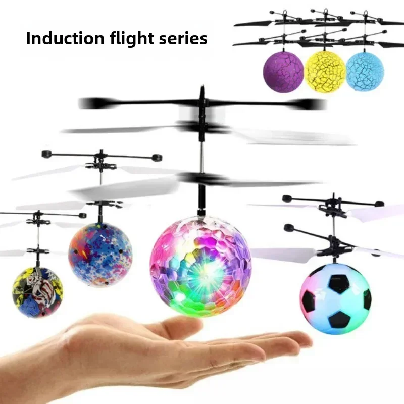 Charging Glow in The Dark Flying Balls for Kids Intelligence Aerocraft Suspension Gesture Remote Control Children Luminous Toys