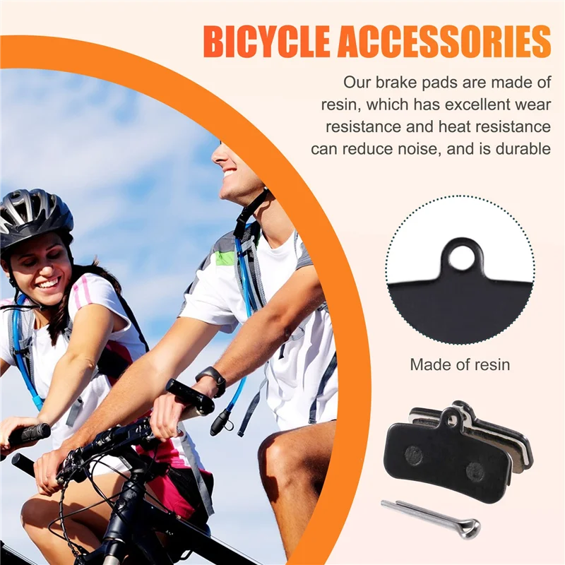 B48B-For SHIM M810 M820 متوافق 4 زوج دراجة مكبح قرصي منصات العالمي دراجة الفرامل وسادة مجموعة الملحقات #5