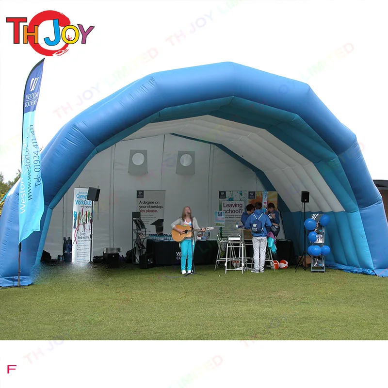 Giant black/white Inflatable Stage Cover Tent,Air Supported Inflatable Stage tent Dome Marquee Double Layers Outdoor Exhibition