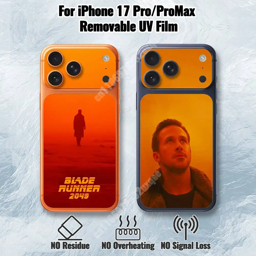 B-Blade 2049 R-Runner Ryan Gosling Removable UV Film for iPhone 17 Pro 17 ProMax HD Back Sticker