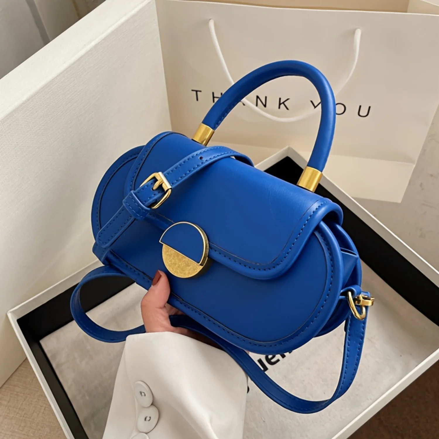 Vintage Y2K Flap Handbag Women's Small Crossbody Purse