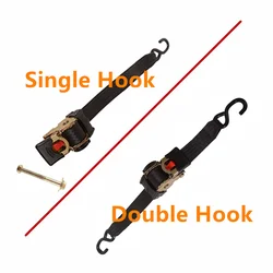 Gancho Doble/individual retráctil automático Universal, trinquete fácil de llevar, amarre Starp s-hooks, remolque, remolque, enrollamiento automático, 1 unidad